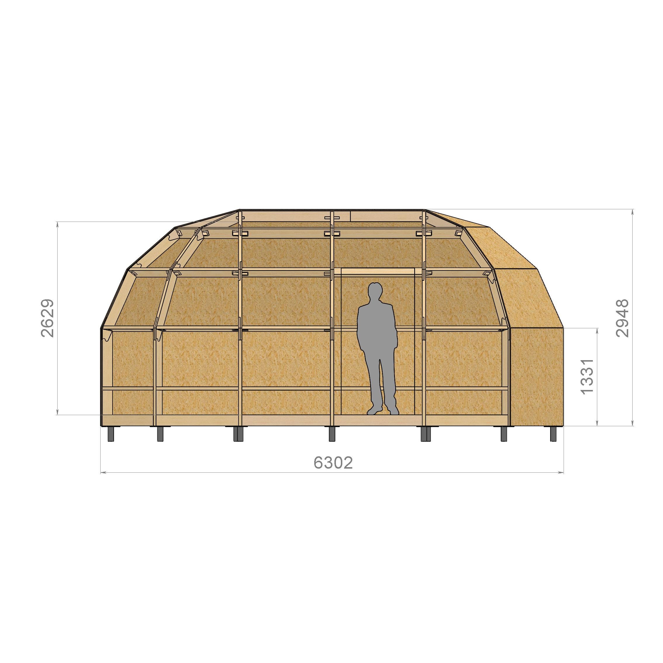 Будинок купольний Freedome House 4 L швидкозбірний каркасний S 19 м2 (FDH 4L) - фото 6