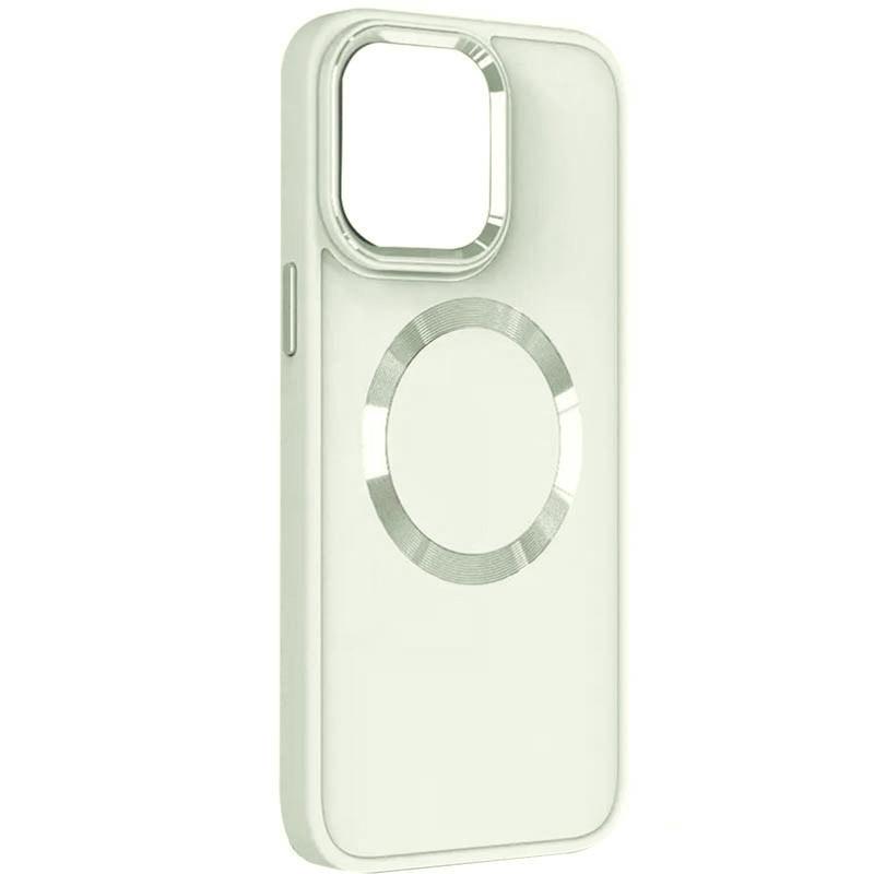 Противоударный TPU чехол Bonbon Metal Style with MagSafe для Apple iPhone 13 6.1" Белый/White