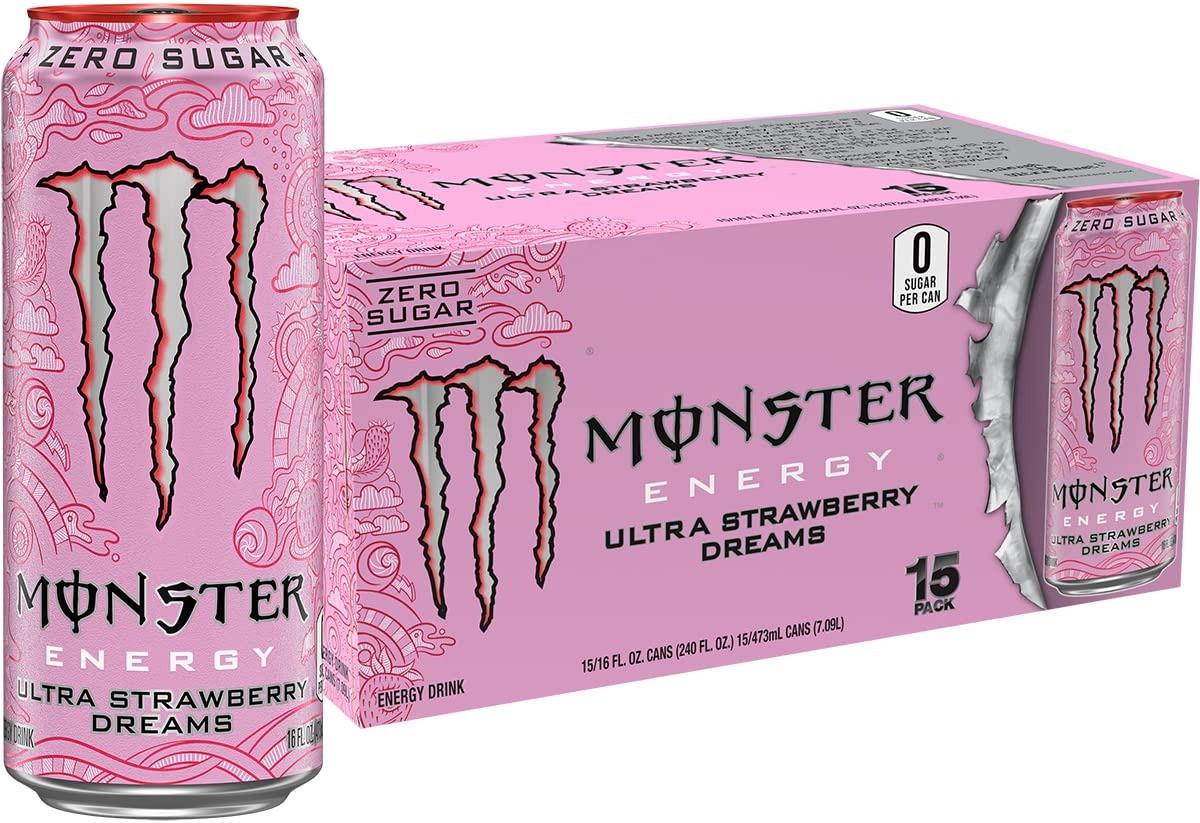 Энергетический напиток Monster Ultra Strawberry Dreams Sugar Free 15x473 мл (1908501028)