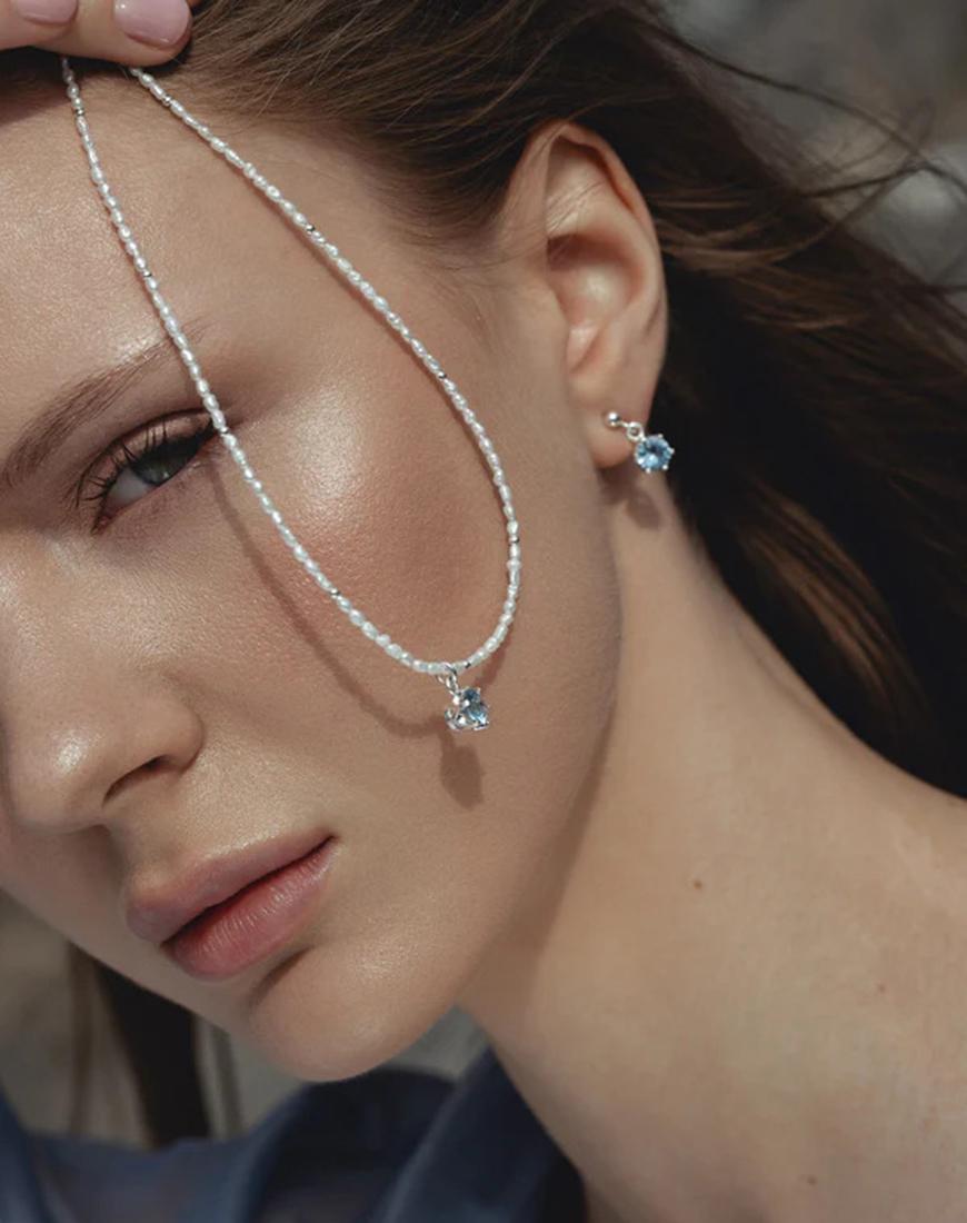 Сережки Aqua muse жіночі SIERRA SPACE блакитні One size