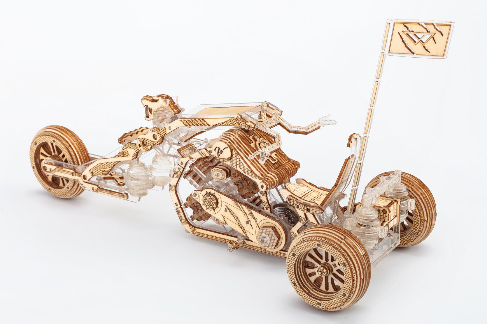 Конструктор дерев'яний Vіter Models Трицикл Black Wolf (blackwolf) - фото 4 Конструктор дерев'яний Vіter Models Трицикл Black Wolf (blackwolf) - фото 4