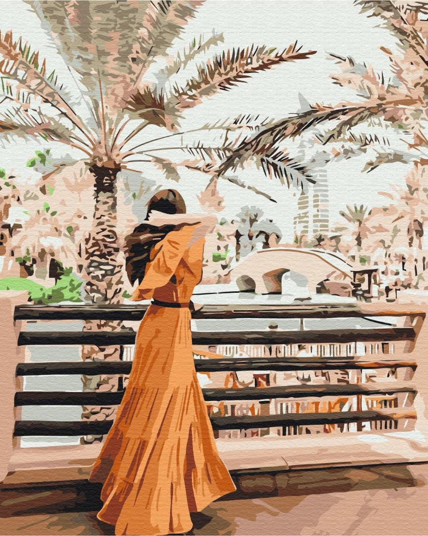 Картина по номерам Brushme Путешественница в Дубае 40x50 см