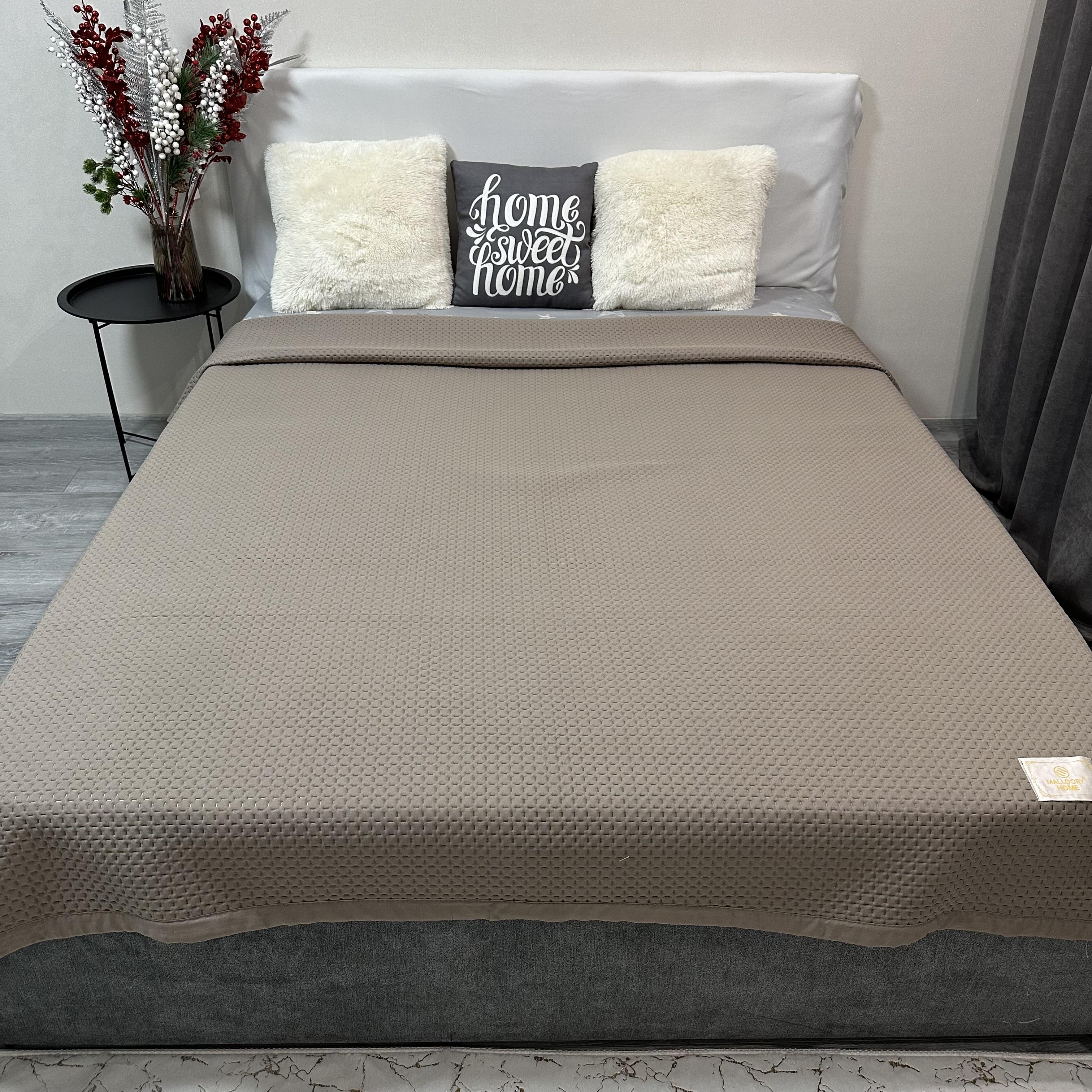 Покрывало на кровать евро 200x230 см Кофейный (Р-HB-1) - фото 7