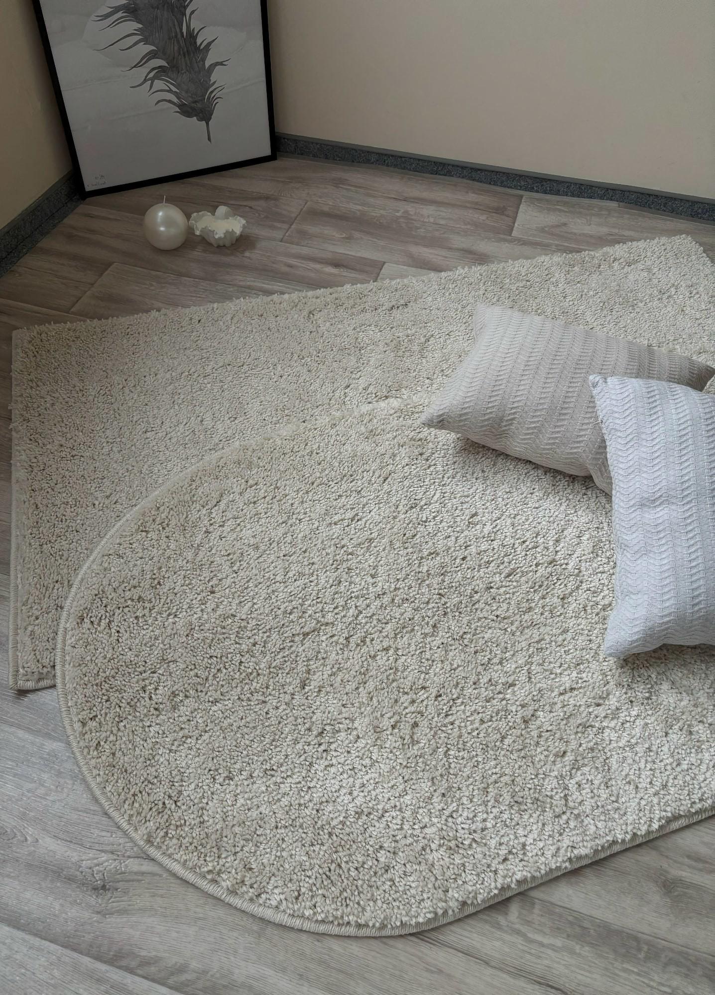 Килим з високим ворсом Shaggy Roco овальний 200x400 см Beige (102862040) - фото 3 Килим з високим ворсом Shaggy Roco овальний 200x400 см Beige (102862040) - фото 3