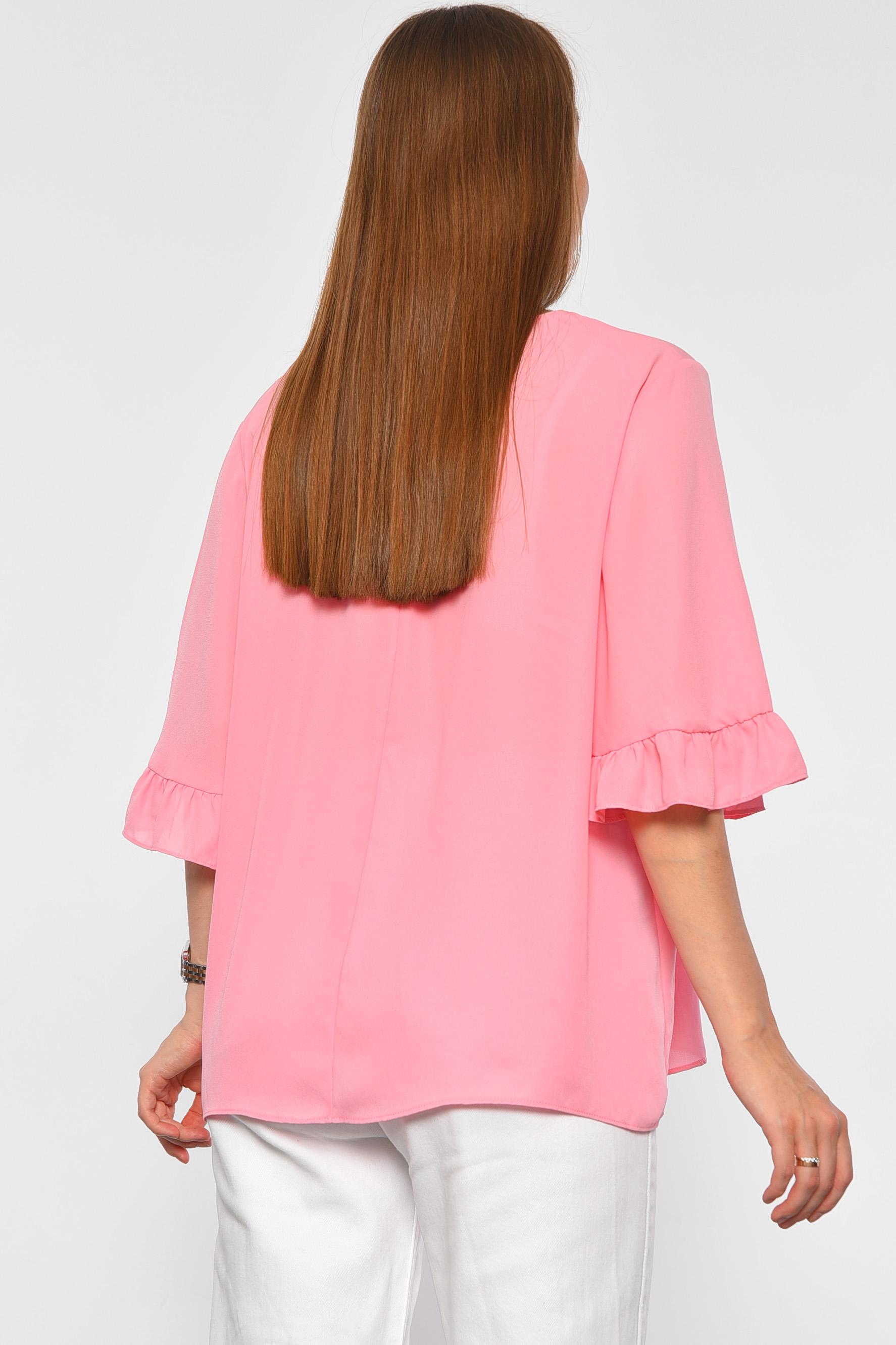 Блуза женская р. 42-44 Розовый (187792) - фото 3