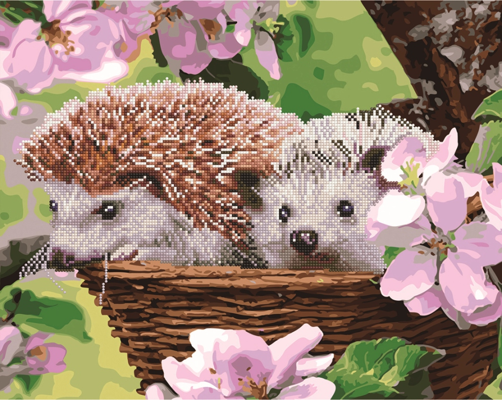 Алмазна мозаїка та картина за номерами Brushme Їжачки у кошику 40х50 см у коробці (BGZS1050) Алмазна мозаїка та картина за номерами Brushme Їжачки у кошику 40х50 см у коробці (BGZS1050)