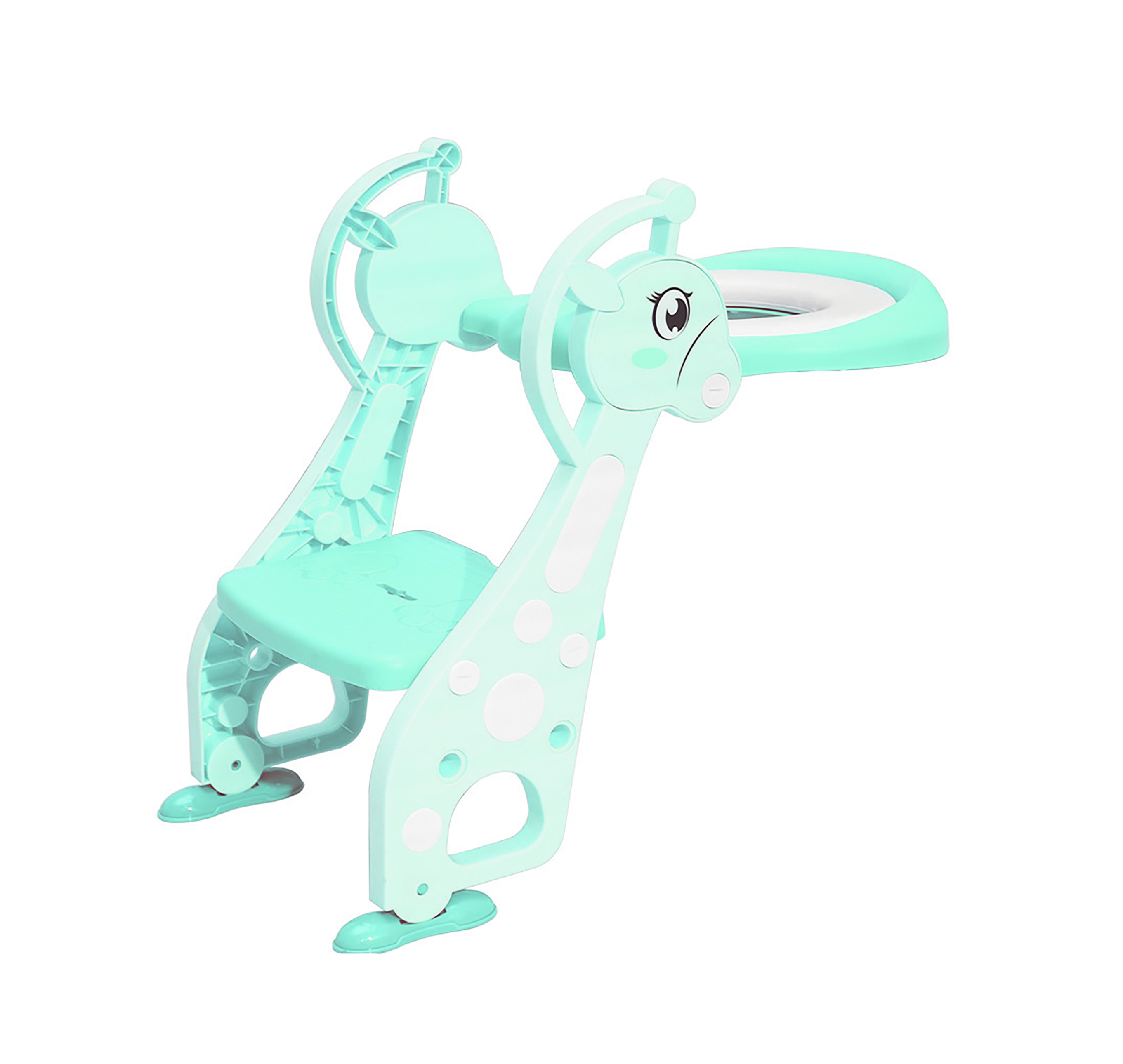Детское сидение на унитаз SUNROZ Giraffe Ladder Seat с лесенкой Зеленый (SUN2276)