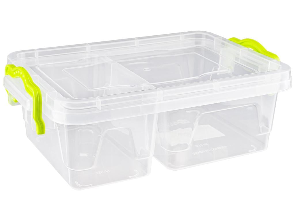 Контейнер Ал-Пластик Twin №02 универсальный двойной 420/610 мл Прозрачный (MAP-71924)