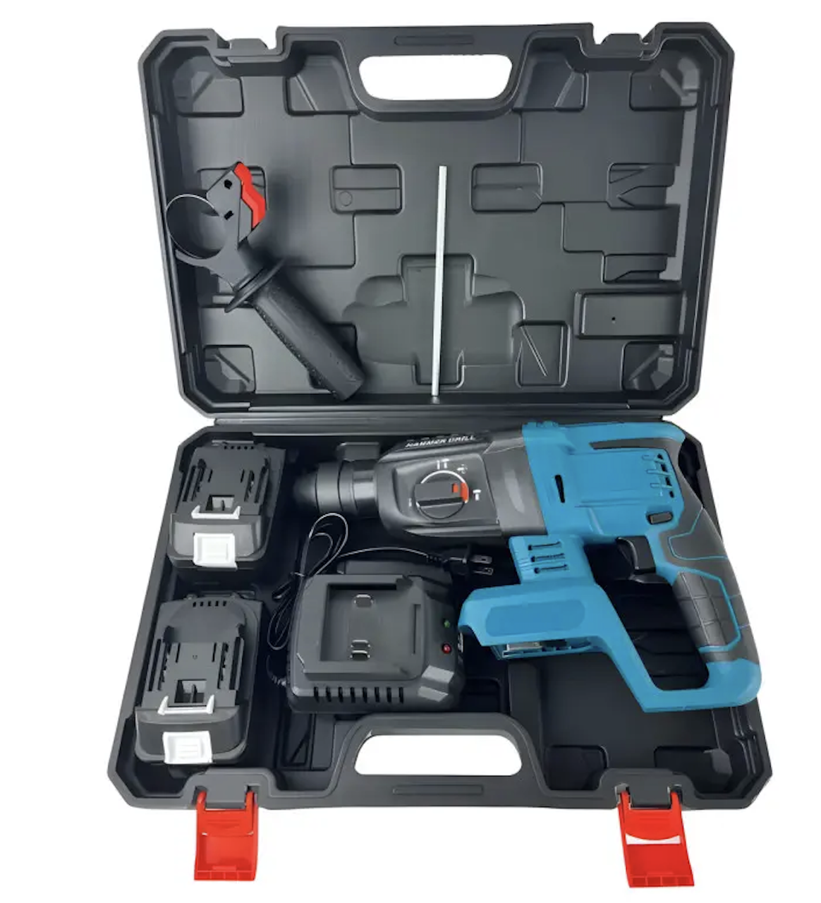 Дрель перфоратор с двумя 2 аккумуляторы в кейсе ART (9504)