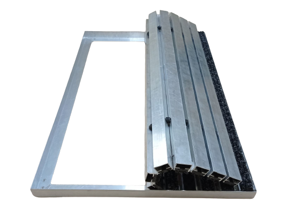 Решетка грязезащитная Лен резина/щетка/текстиль 90х60 см h 25 мм (7412205) - фото 6