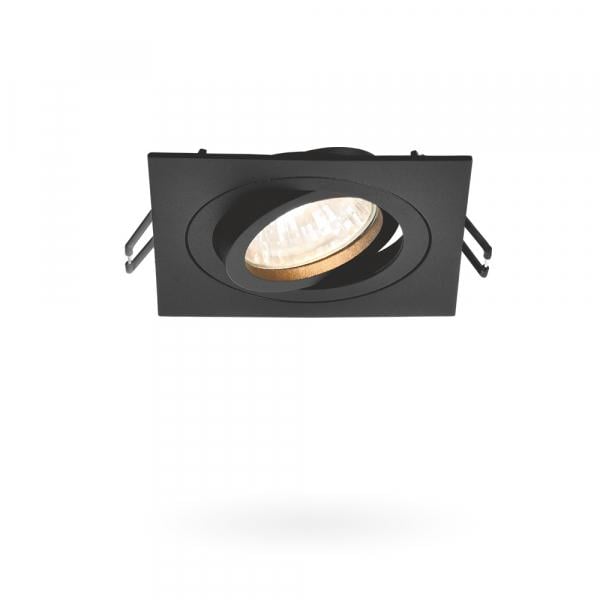 Світильник Videx під лампу GU10 врізний квадрат Чорний (VL-SPF08S-B)