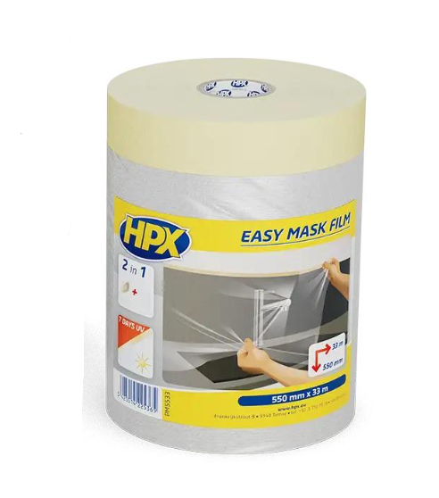 Пленка защитная укрывная с малярной лентой HPX 550 мм х 33 м