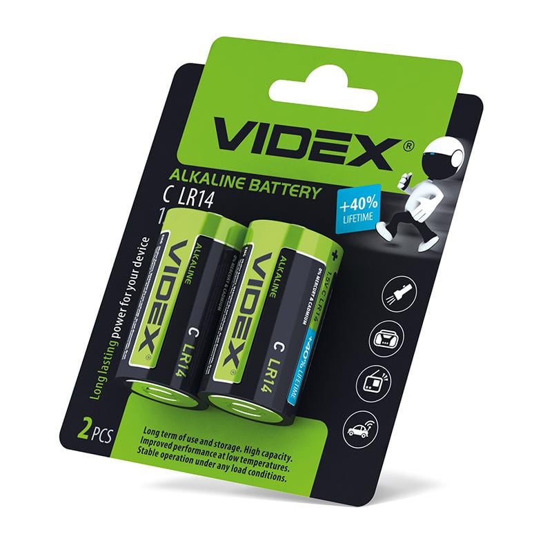 Батарейка щелочная Videx LR14/C 2 шт. (25898261)