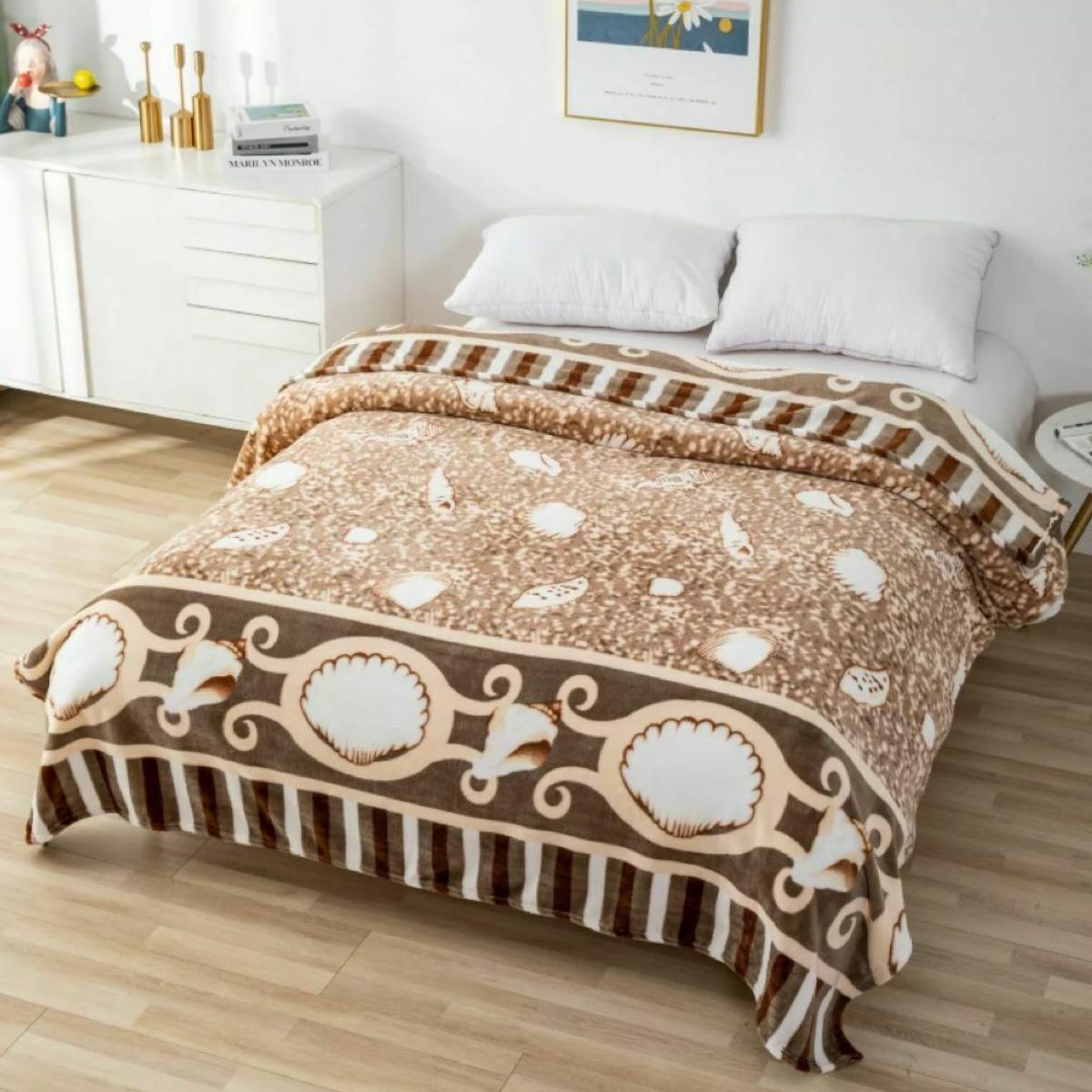 Плед Colorful Home Мушлі євро 200х230 см Бежевий (36953)