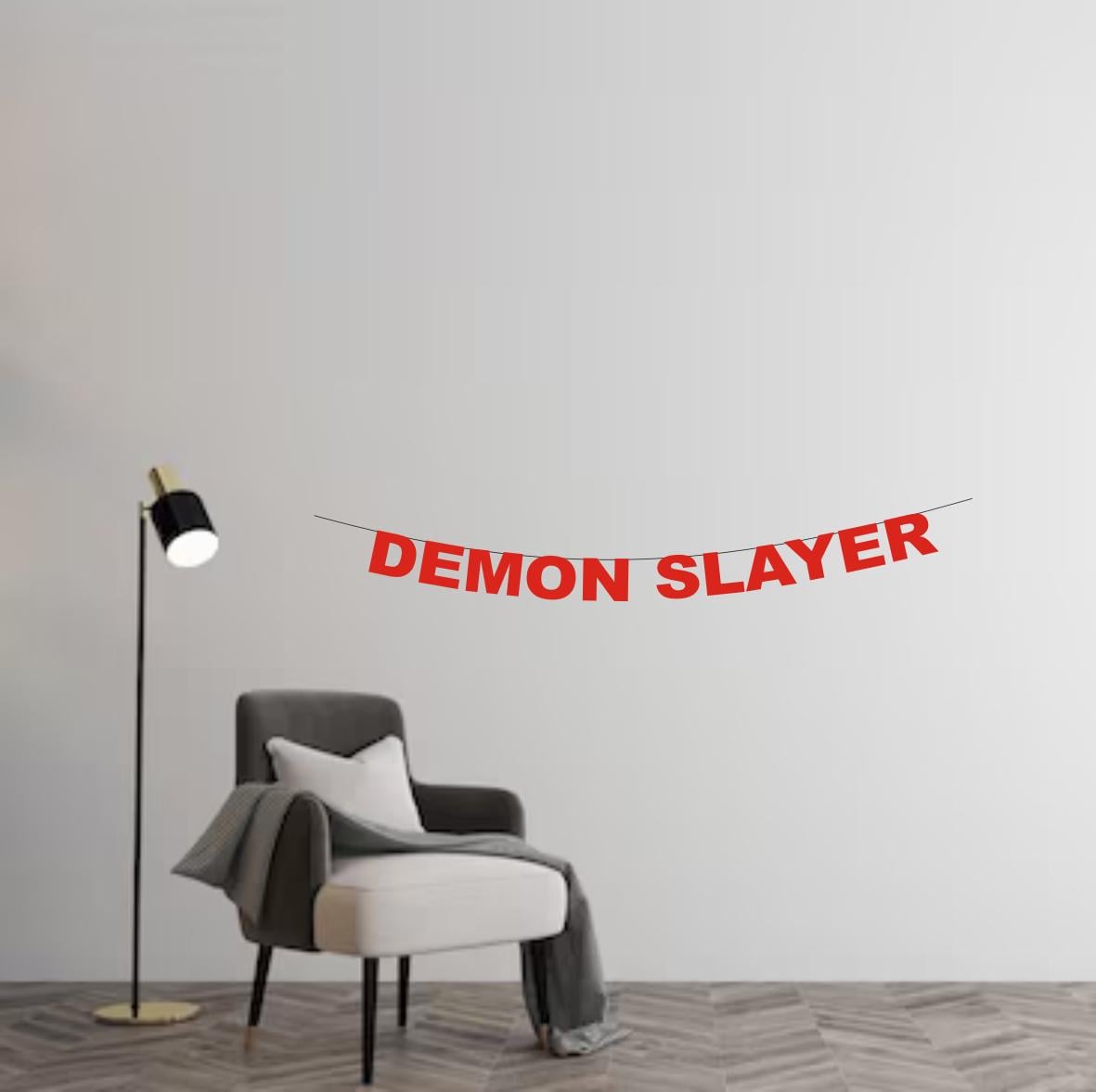 Гирлянда "Demon Slayer" из дизайнерского картона Красный (Г-0125)