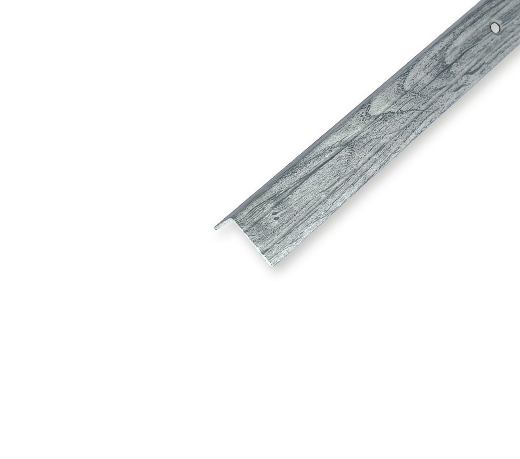 Поріжок сходовий EURO CONCEPT алюмінієвий рифлений БРП-071 декорований 24,5x20 мм 1800 мм Дуб попелястий