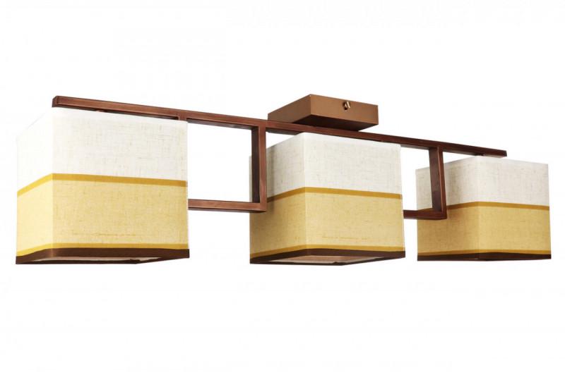 Люстра стельова на 3 лампочки 6151/3 Коричневий (5-6151/3)