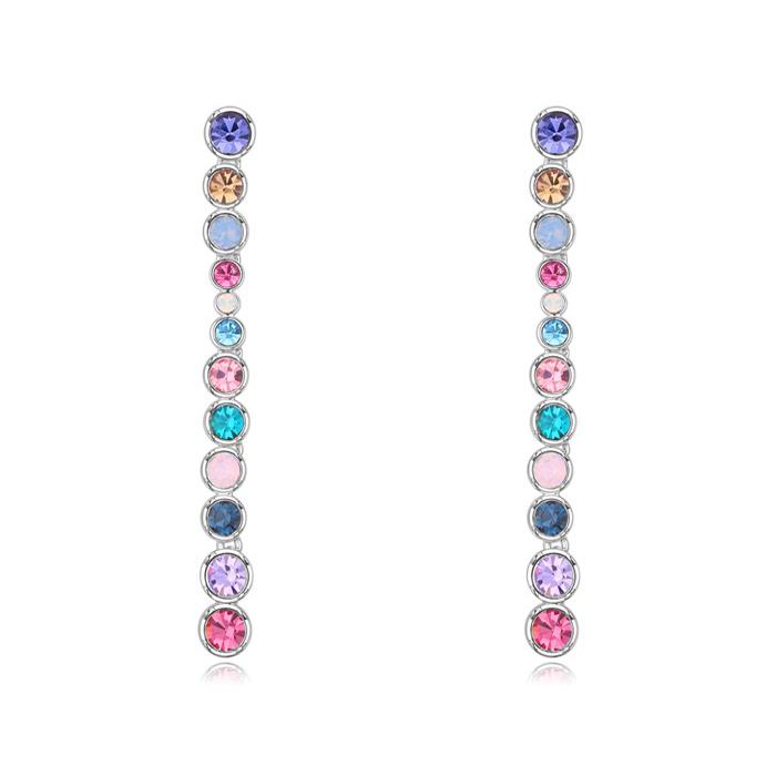 Серьги с кристаллами Сваровски Italina 24761 Разноцветный
