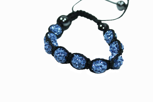 Браслет шамбала  10 мм Голубой