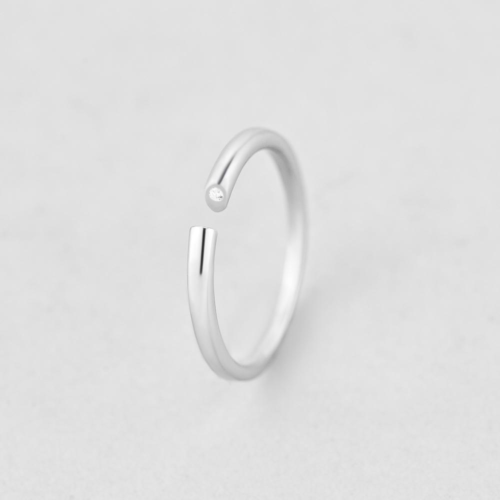 Серебряное кольцо Minimal Везение (5010)