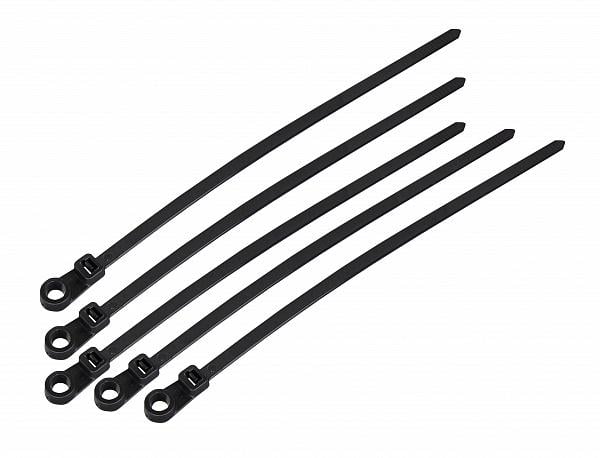 Стяжка-хомут кабельная АСКО-УКРЕМ 3,6x150 мм с монтажным отверстием под винт нейлон 6.6 100 шт. Черный (569)