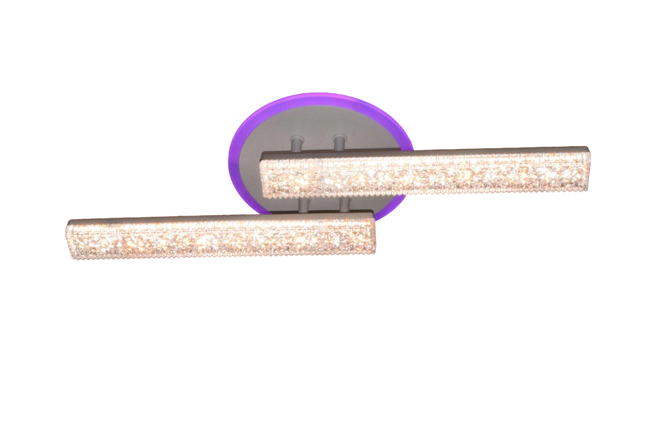 Люстра светодиодная акриловая с подсветкой Valeso V 3445-2С-TL WH с пультом