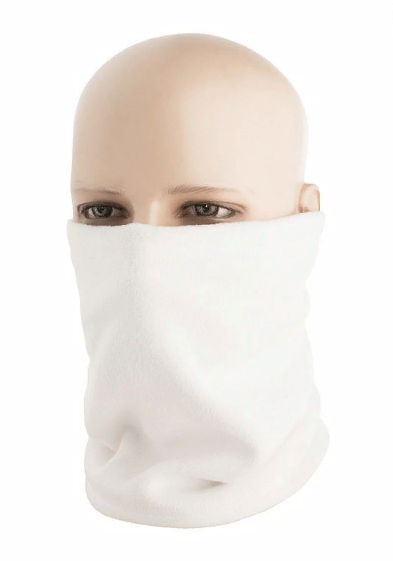 Флисовый теплый Бафф с затяжкой и фиксатором Белый (14010-13) - фото 2 Флисовый теплый Бафф с затяжкой и фиксатором Белый (14010-13) - фото 2