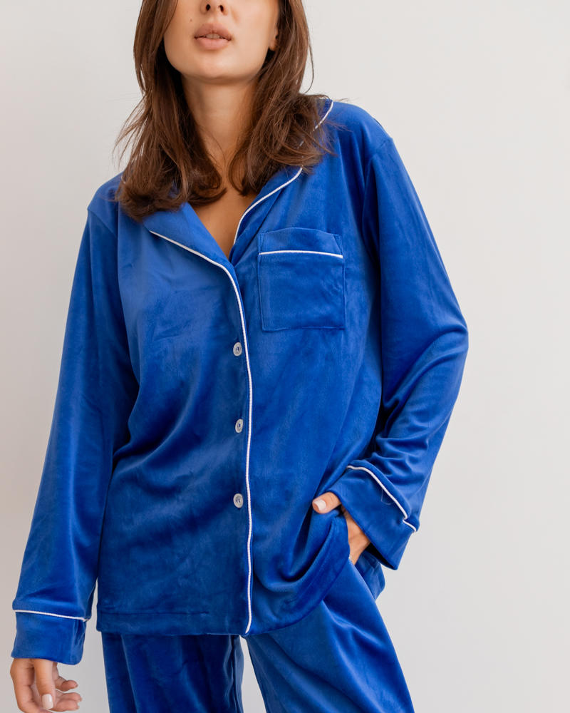 Пижама женская Модельер 7622 р. 42 Синий (14060) - фото 3 Пижама женская Модельер 7622 р. 42 Синий (14060) - фото 3