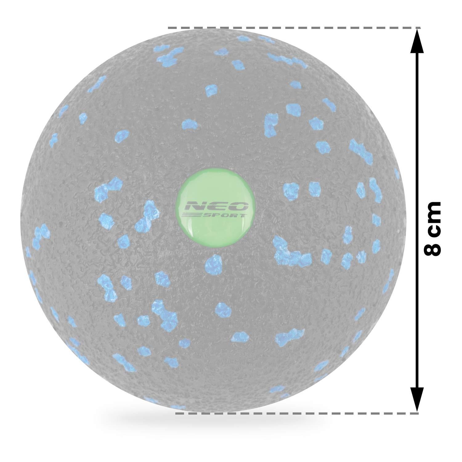Мяч для массажа и фитнеса NS-965 Черно-голубой (429886) - фото 5