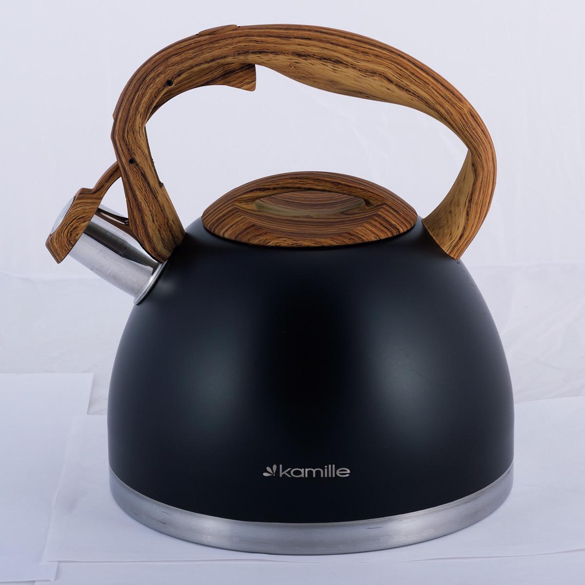 Чайник из нержавеющей стали со свистком и бакелитовой ручкой 2,7 л