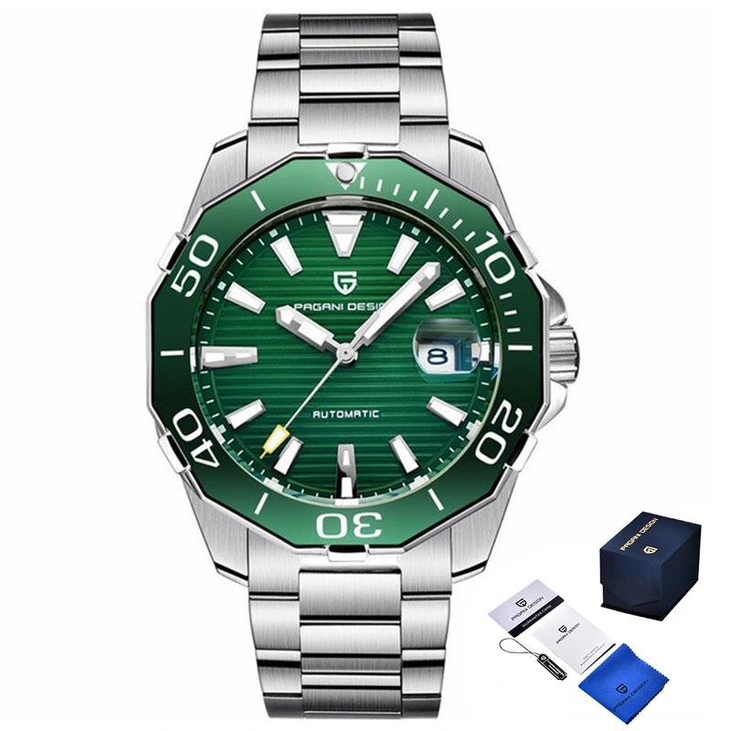 Наручний годинник Pagani Design PD-1617 Silver/Green