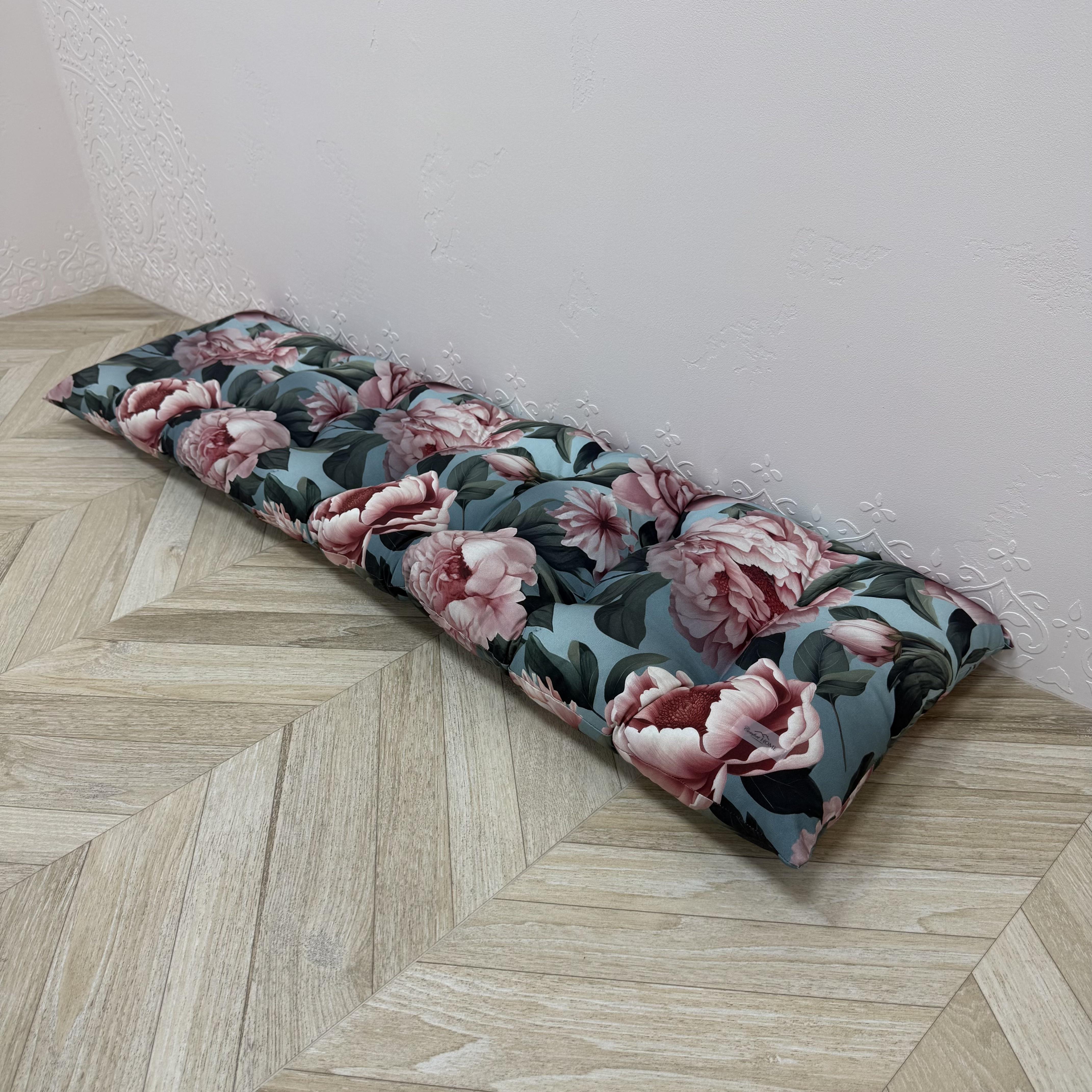 Подушка Comfort Home 3D peonies на подоконники/каркасы/поддоны/садовая мебель панама 150х50 см