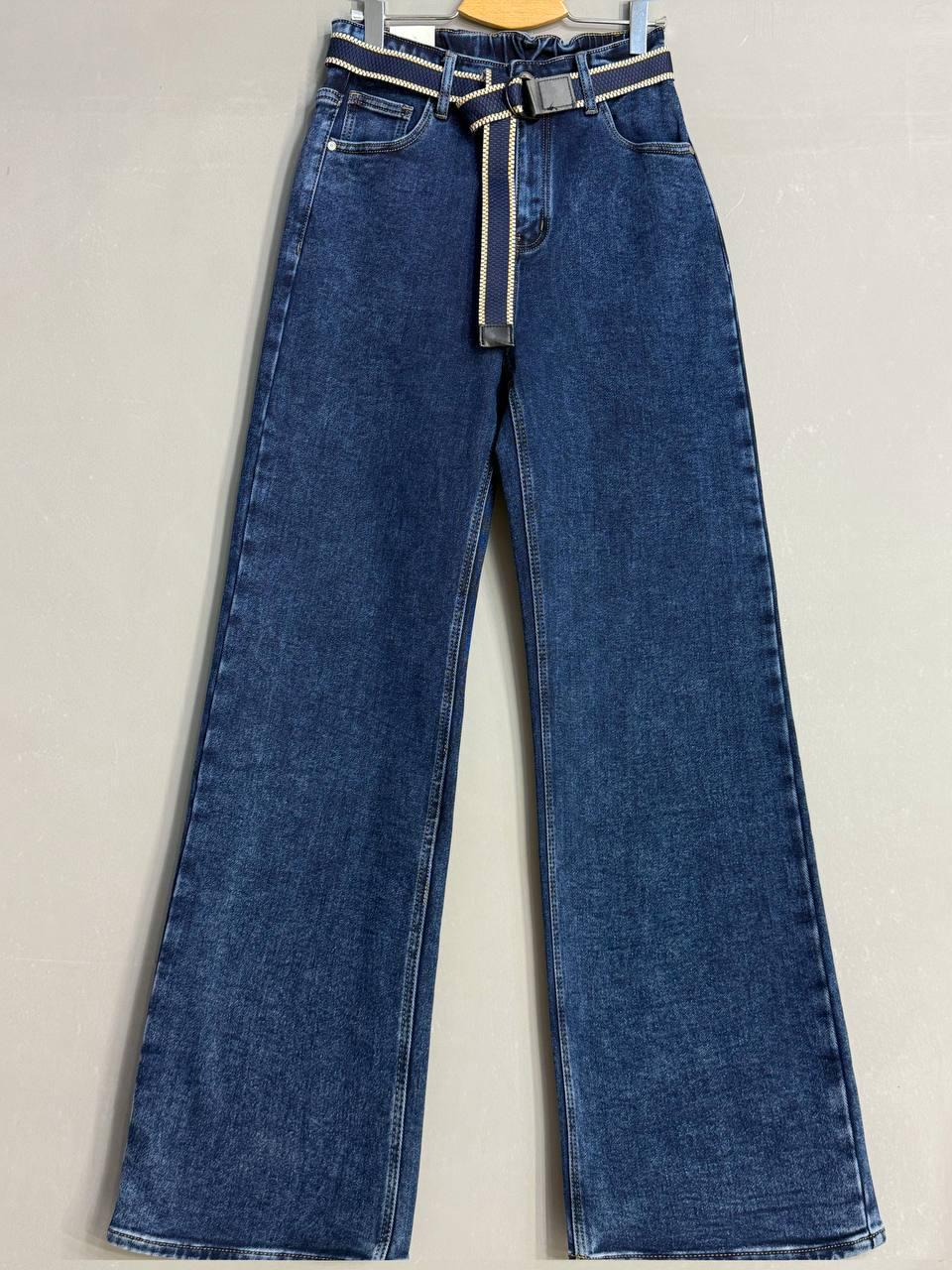 Джинсы женские Derun 8226 утепленные палаццо на флисе с ремнем р. 33 Синий (5669) - фото 9 Джинсы женские Derun 8226 утепленные палаццо на флисе с ремнем р. 33 Синий (5669) - фото 9