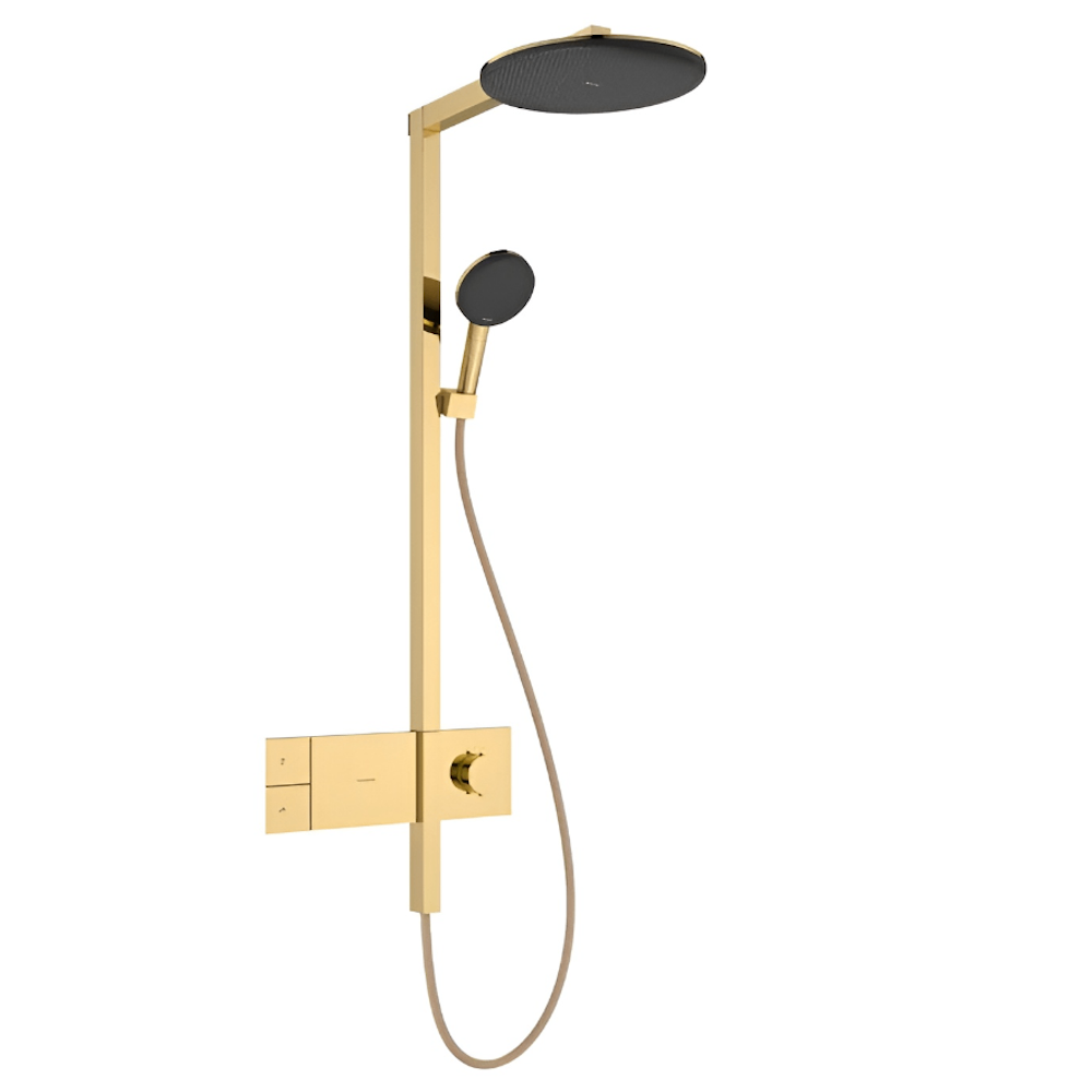 Душевая система Hansgrohe Raindance Alive S 300 1jet ShowerSelect Comfort с термостатом металл Золотой (24582990)