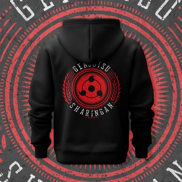 Худи для подростка мальчика с принтом Наруто Genjutsu Sharingan 160 см (Anime11179)