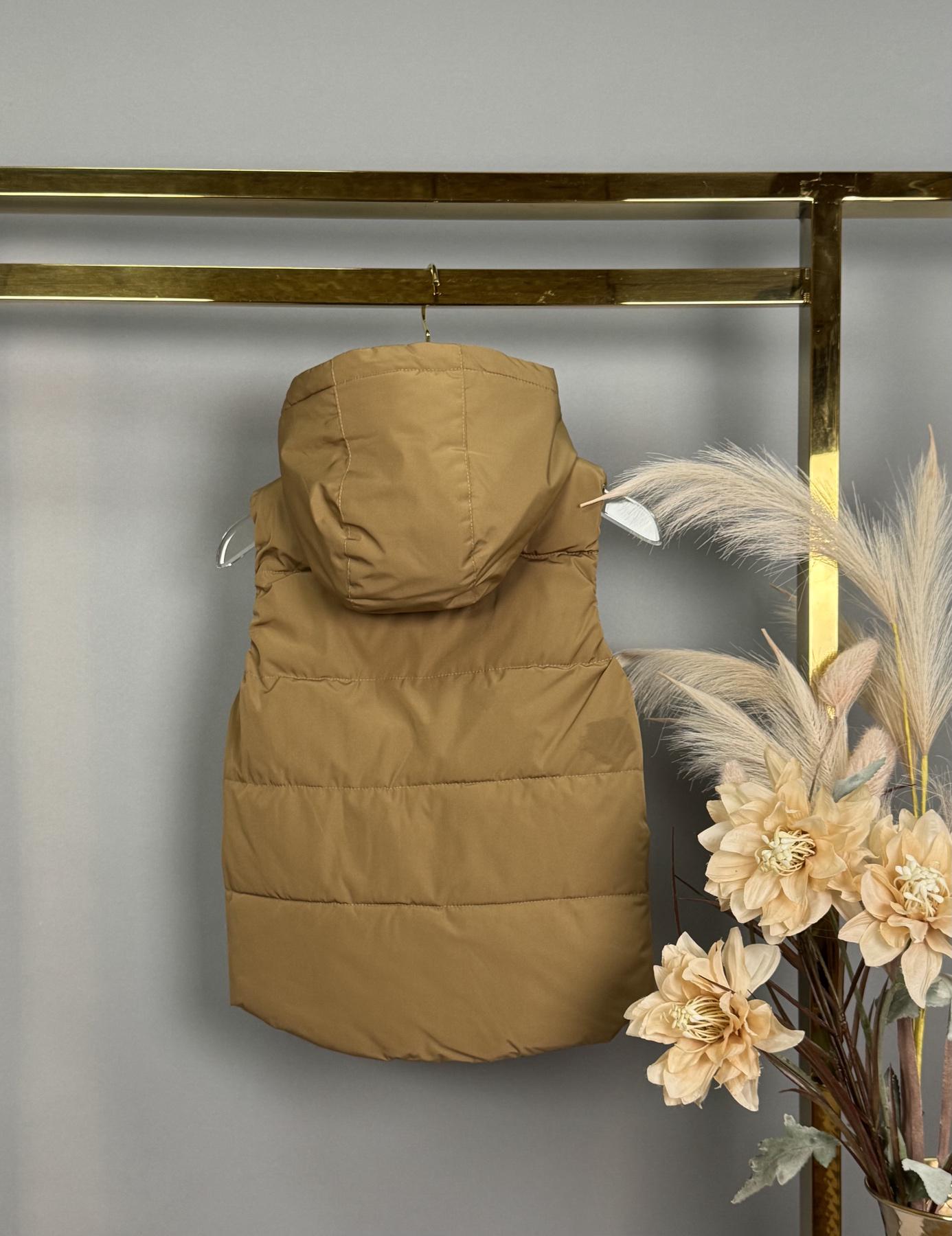 Жилетка для хлопчика на 6 років 116 см Гірчичний