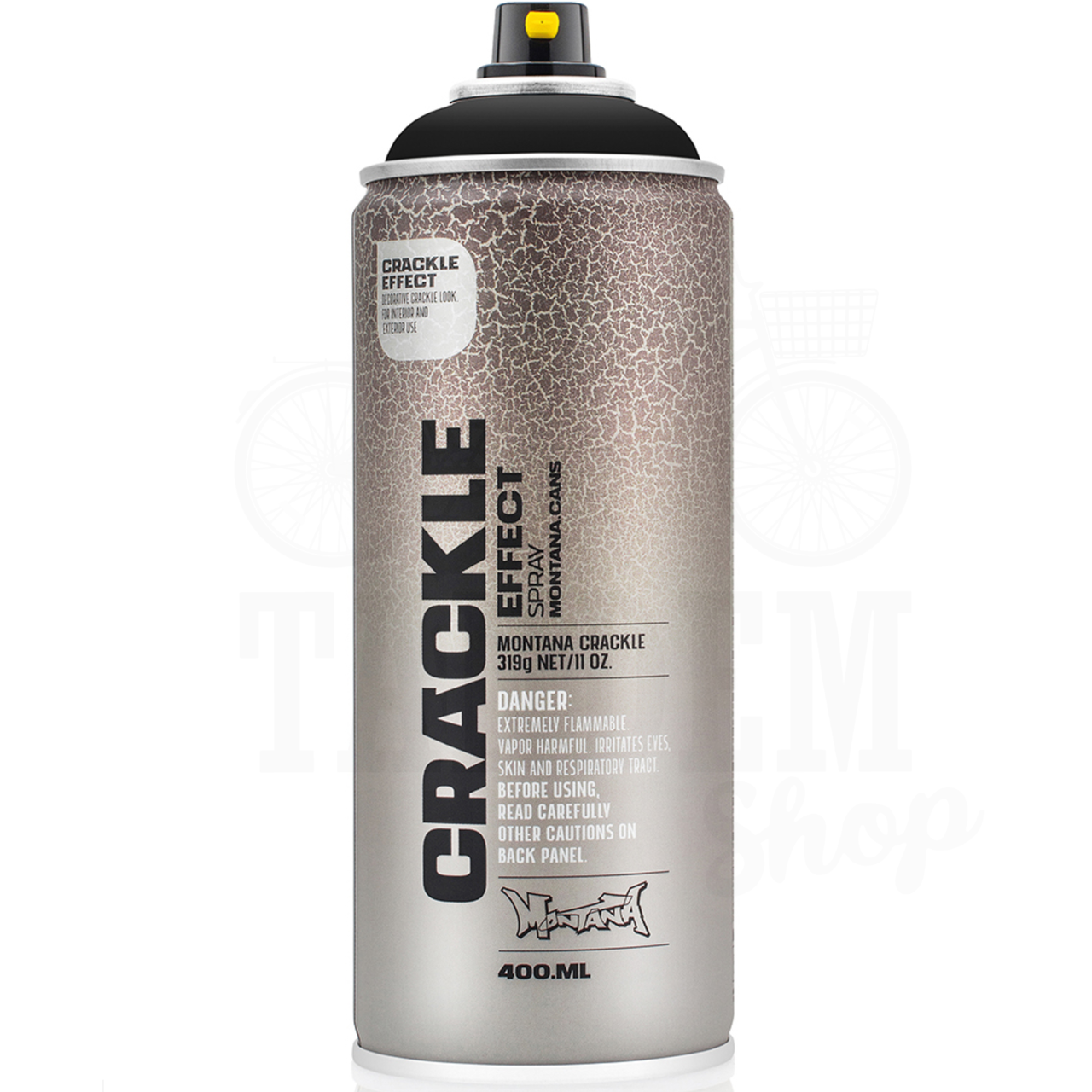 Краска с эффектом растрескивания Montana Crackle 400 мл аэрозоль EC9017 Traffic Black