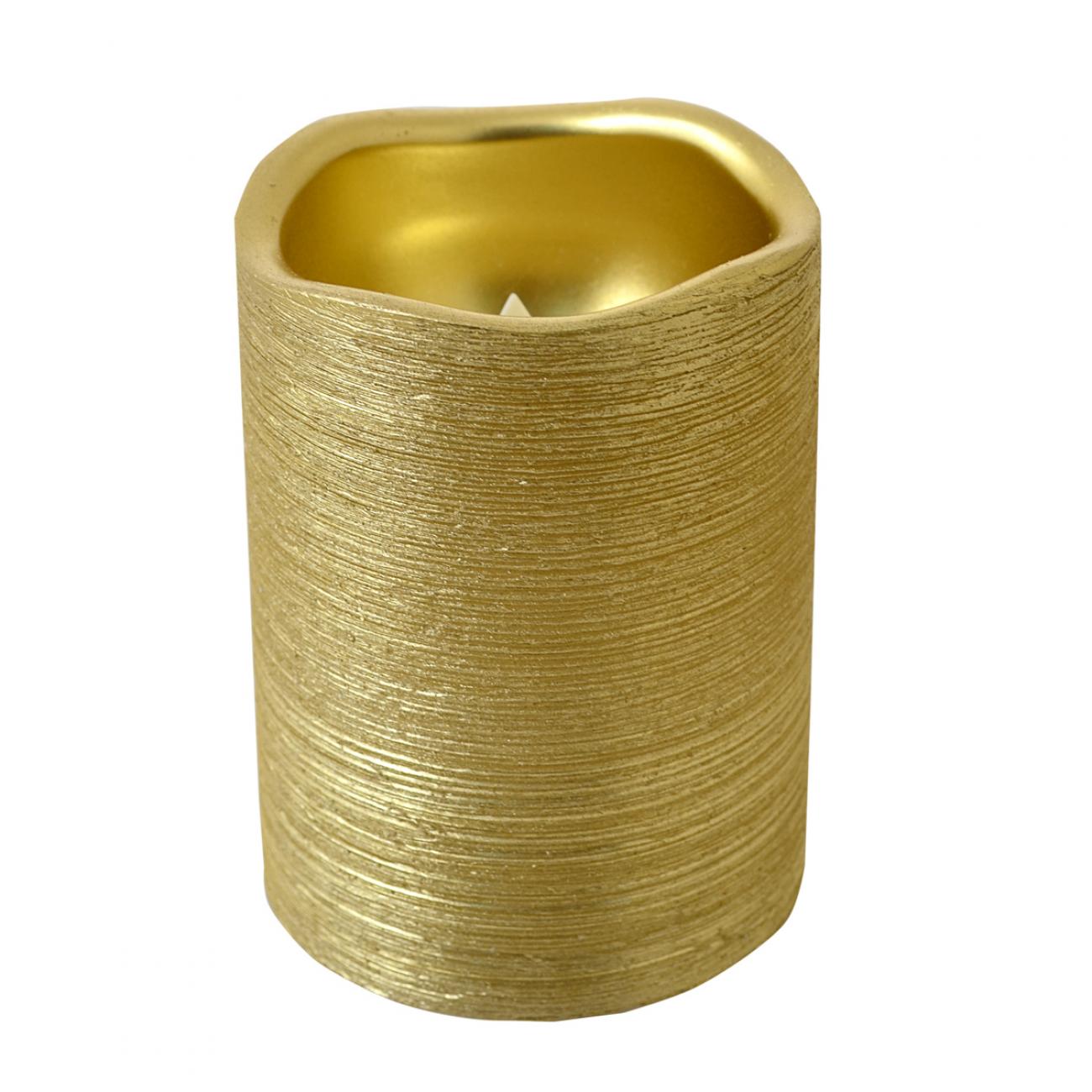 Свеча Yes! Fun LED 7,5х10 см восковая Золотой (0710361)