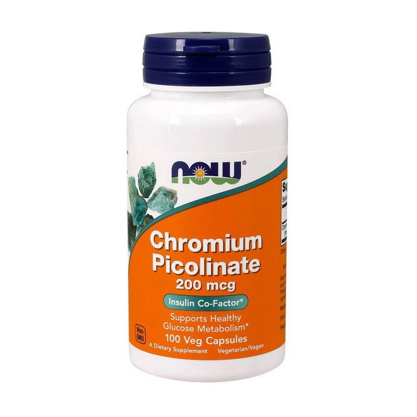 Хром пиколинат NOW Chromium Picolinate 200 mcg 100 капс.