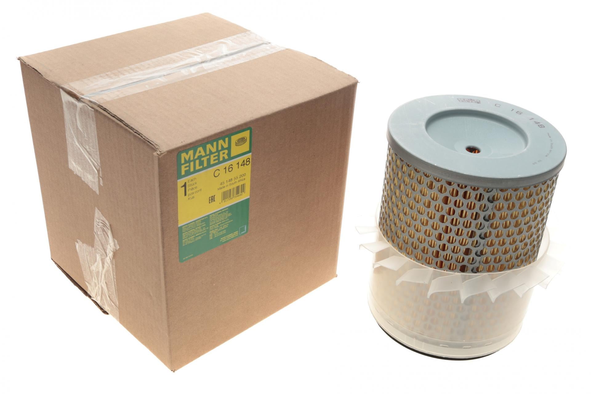 Фільтр повітряний Mann-Filter для Mitsubishi L200 2,5-2,8D/TD 92-06/Pajero/Pajero Sport 2,5-2,8TD 90- (C 16 148)