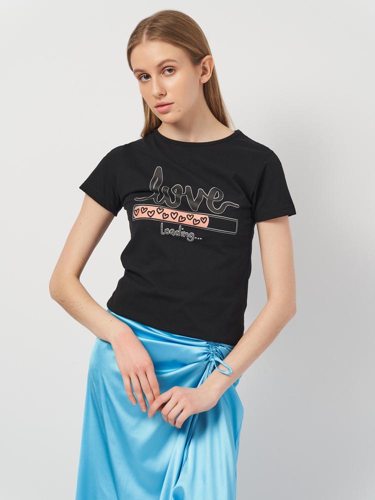 Футболка женская Frekans 73-2004х10 XL Черный (25738322)