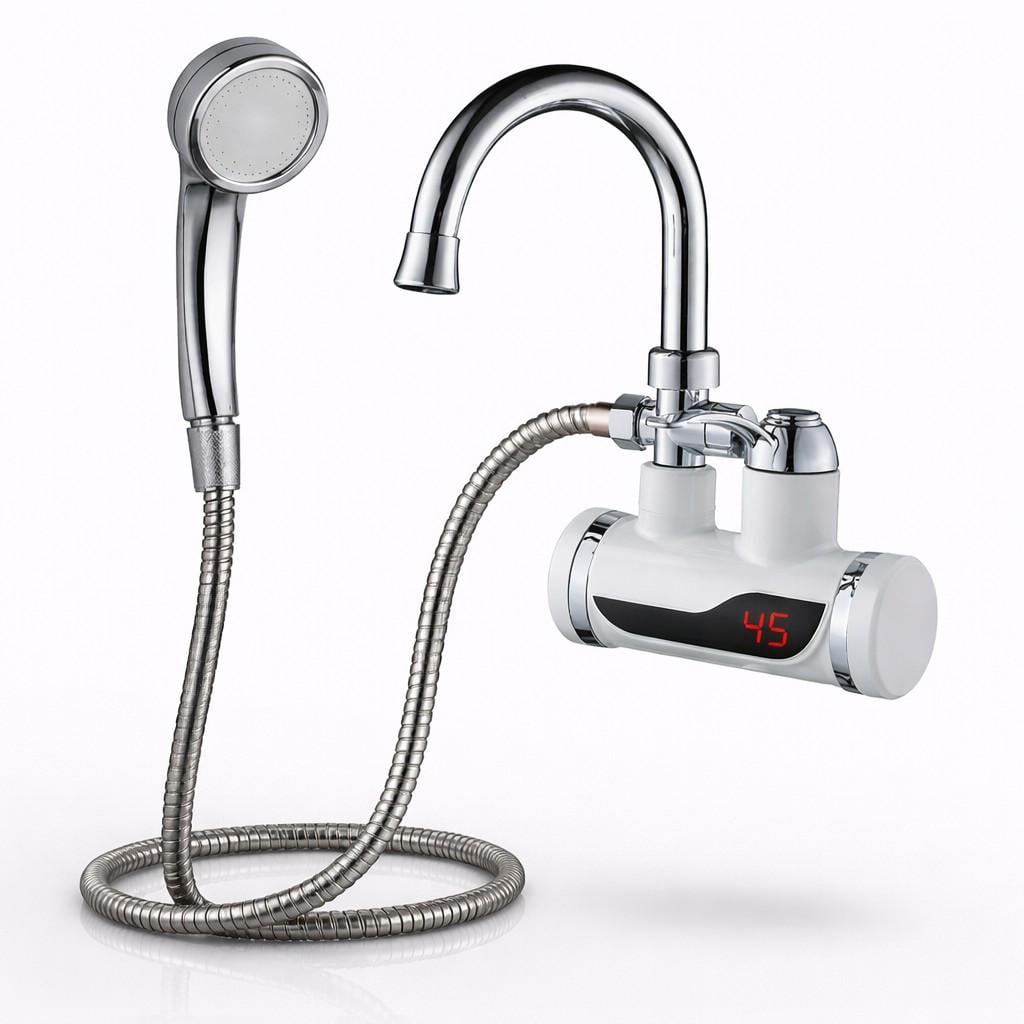 Проточный водонагреватель Wezer SDR-B05ST 3 кВт для ванны с душем/дисплей температуры/поворотный высокий излив