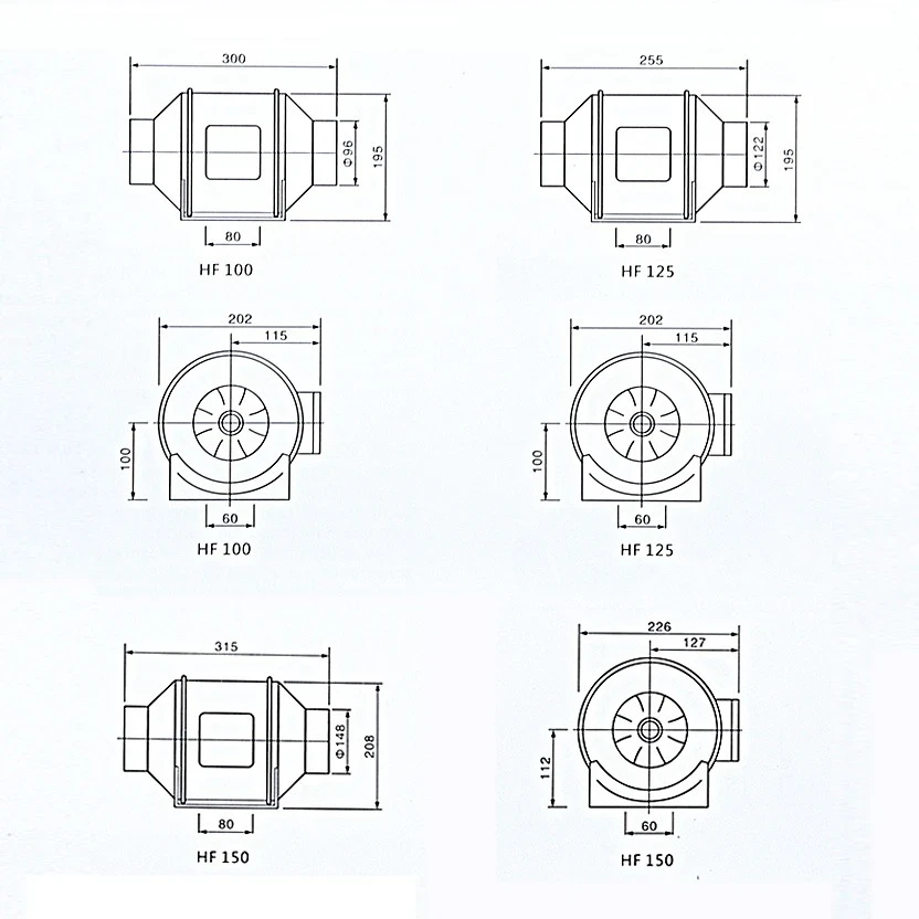 Вентилятор канальный Folem HF-150 - фото 3 Вентилятор канальный Folem HF-150 - фото 3