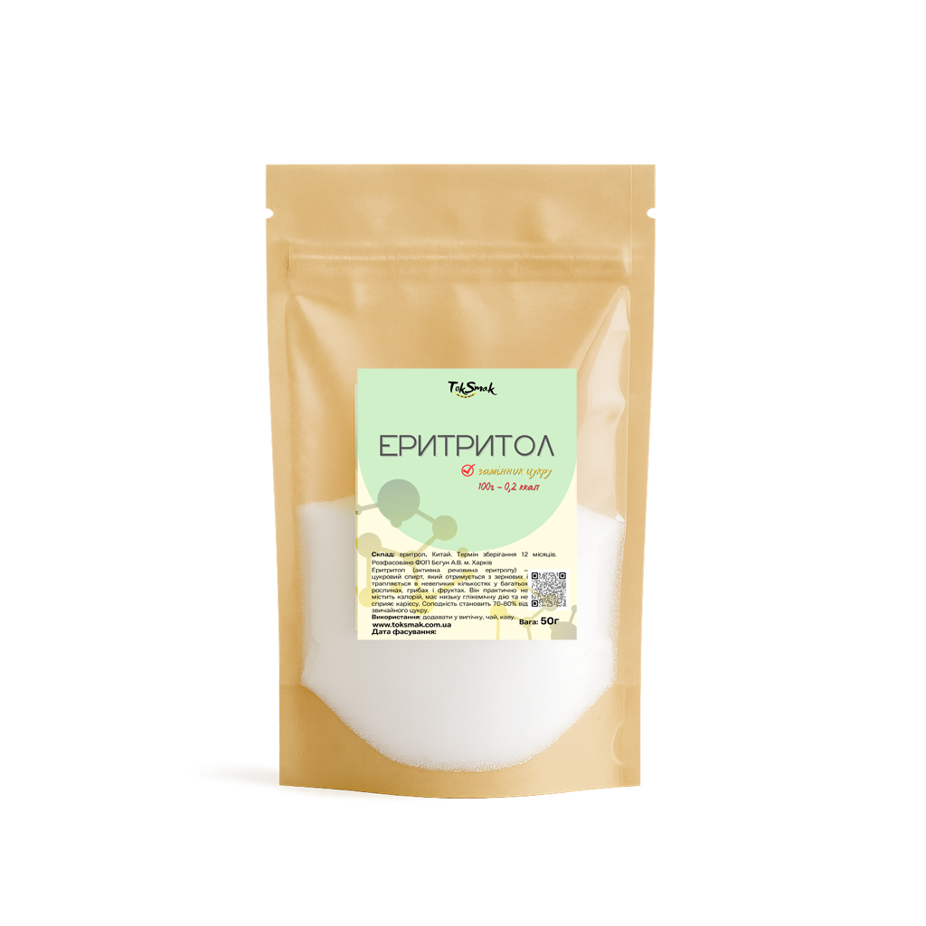 Замінник цукру Еритритол TokSmak 50 г (1482116922)