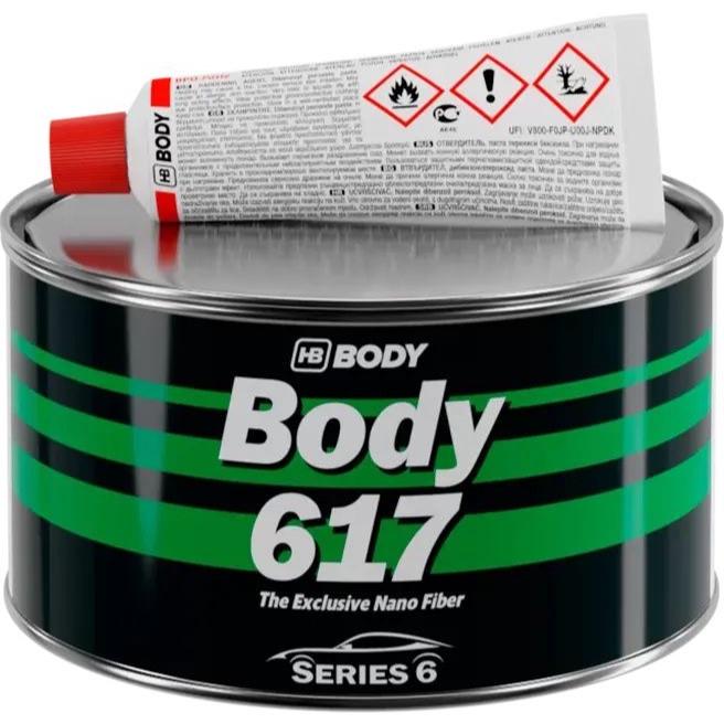 Шпаклевка с эластичным стекловолокном Body HB 617 NanoFiber 500 г