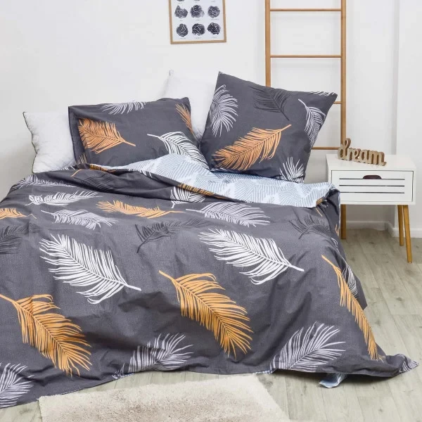 Постельное белье Isleep Viluta 21144 ранфорс с простыней на резинке 160х200 см евро (23780)