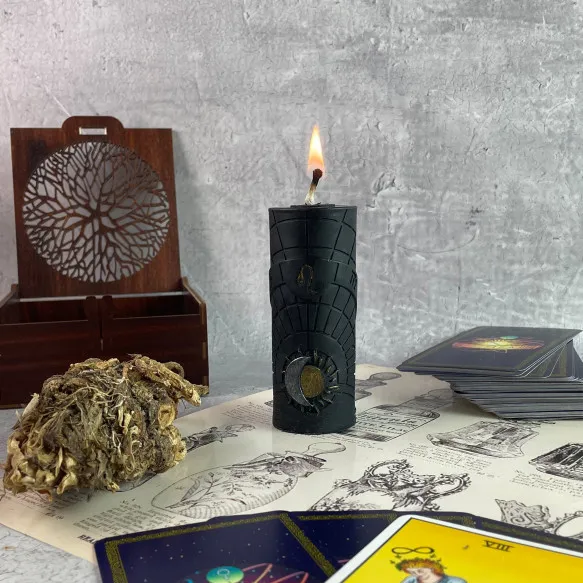 Свеча восковая Знак зодиака Лев Черный (1255)