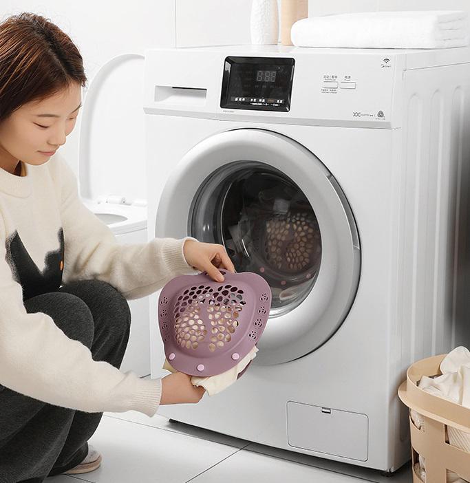 Мішок силіконовий для прання білизни 14979 22х22,5 см Блідо-рожевий (5002559) - фото 6