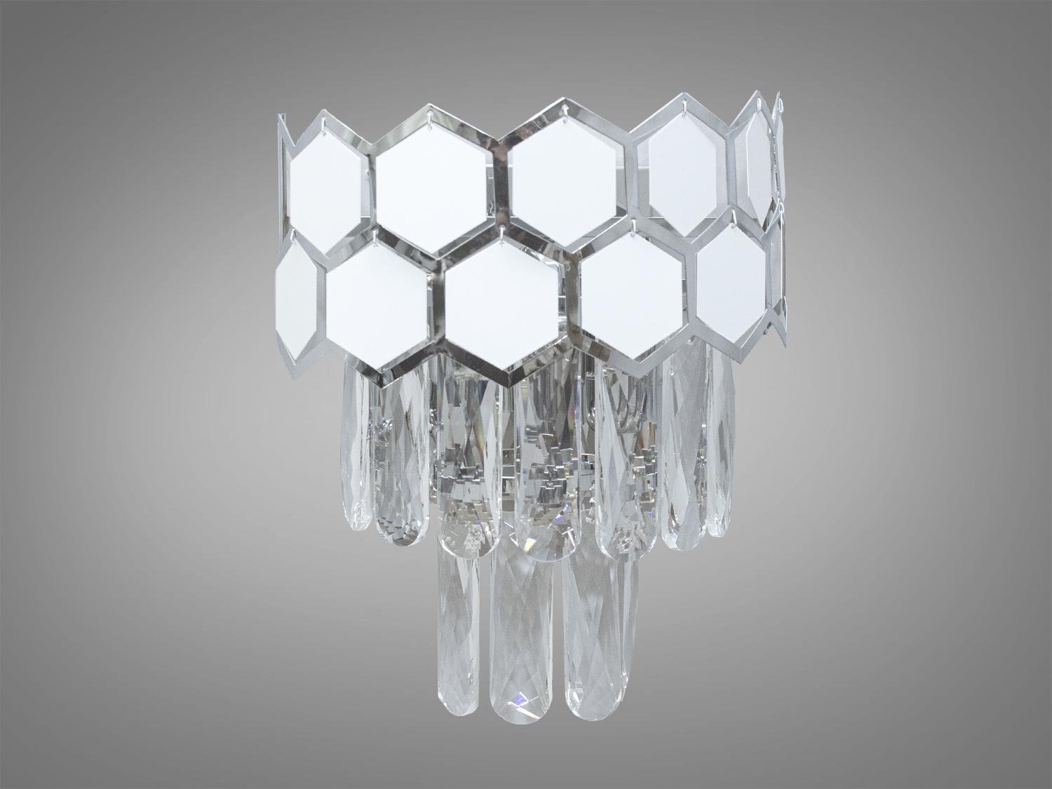 Светильник хрустальный настенный (21114/250HR+WH)