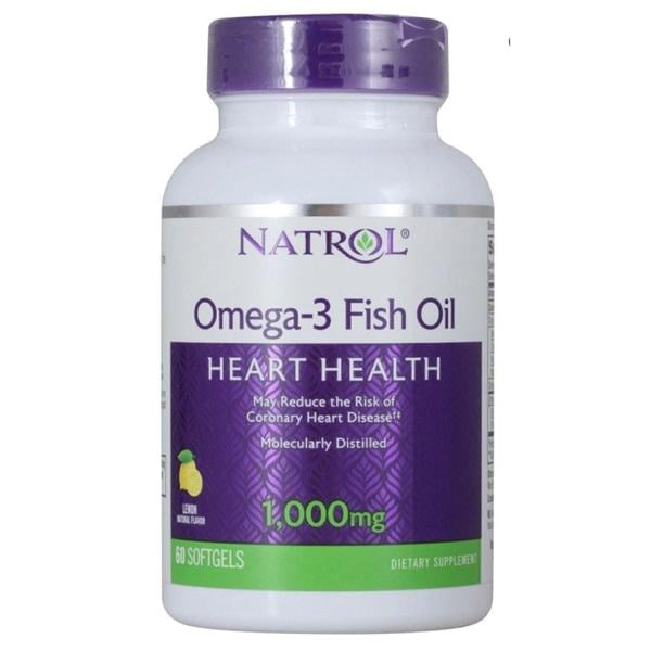 Жирні кислоти Natrol Omega-3 Fish Oil 1000 mg 60 Softgels Lemon Flavor (NTL-00929)